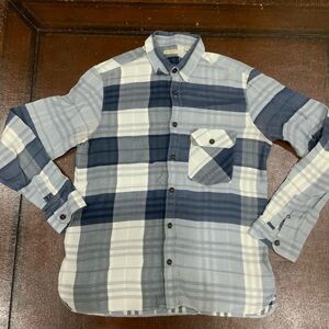 Burberry Brit Plaid Blue Shirt, L